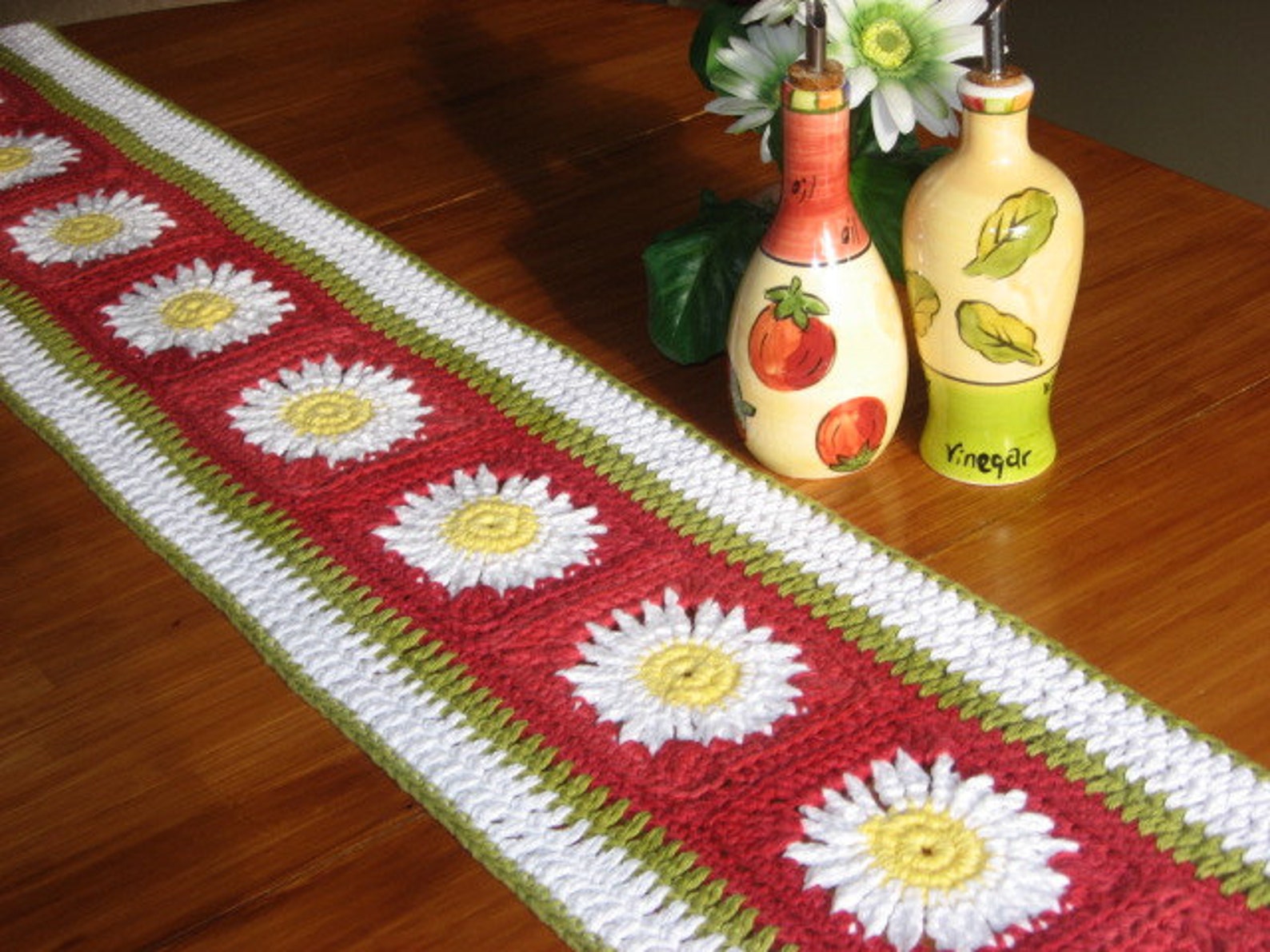 Tuscan Inspired Crochet Table Runner Patterncrochet Pattern Etsy