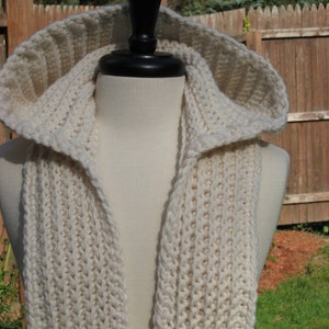 Nordic Hooded Scarf, Crochet Pattern Pdf, instant download available image 2
