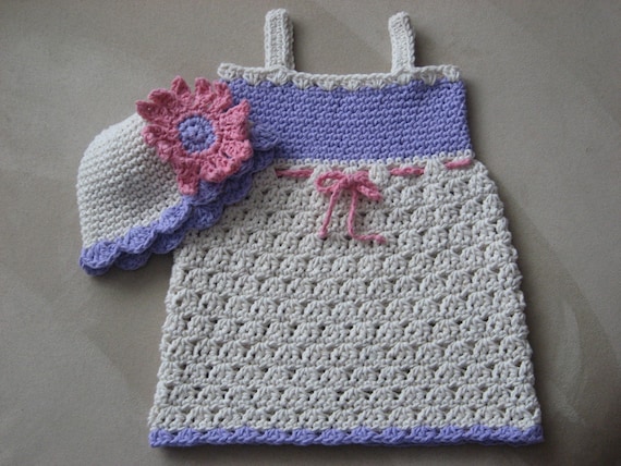 Crochet Sundress & Hat Pattern: Newborn to 5 Years (PDF Pattern)