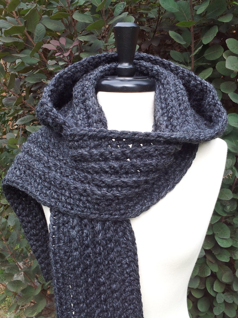 Ultra Plush Bulky Weight Yarn Version of the Nordic Hooded Scarf with Matching Pattern for Nordic Mittens image 3