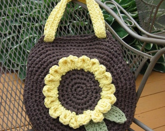 Sunshine on My Shoulder, Sunflower Bag, Crochet Pattern Pdf