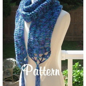 Oceana Openwork Scarf , Crochet Pattern Pdf image 2