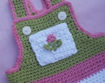 Baby Overalls Crochet Pattern, Cozy Outfit (PDF Pattern)