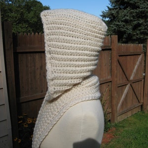 Nordic Hooded Scarf, Crochet Pattern Pdf, instant download available image 4