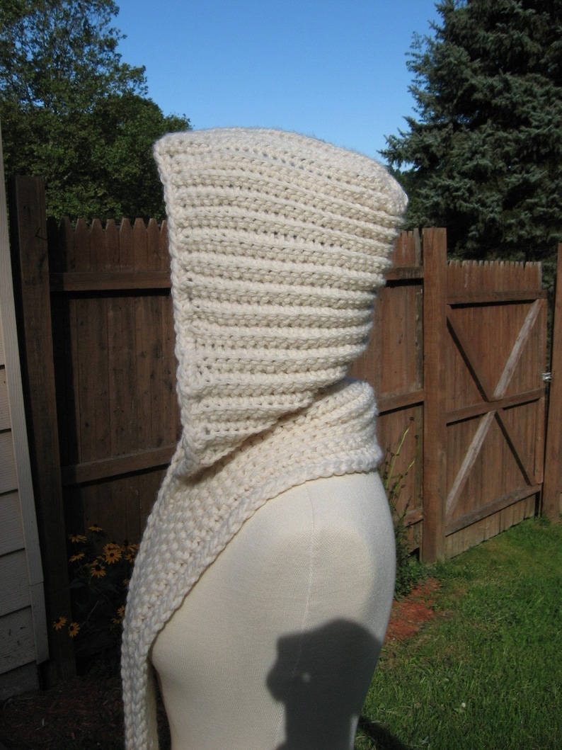 Nordic Hooded Scarf, Crochet Pattern Pdf, instant download available image 4