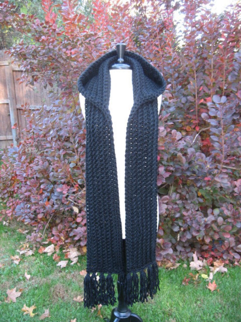 Ultra Plush Bulky Weight Yarn Version of the Nordic Hooded Scarf with Matching Pattern for Nordic Mittens image 4