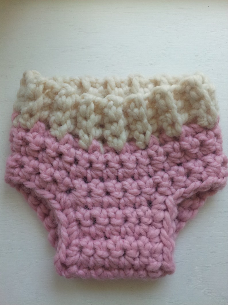 Crochet Diaper Cover Pattern, Pattern Sizes Included Newborn, 3mos, 6mos, 9-12mos, Photo prop, Pdf Instant Pattern Download image 1