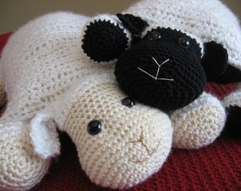 Crochet Lamb,Cute and Cuddly Crochet Critter Pillow,Crochet pattern pdf, Instant Pattern Download Available