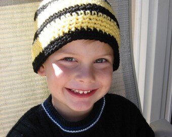 Busy Little Bee Bumble Bee Crochet Hat Pattern pdf  5 sizes included