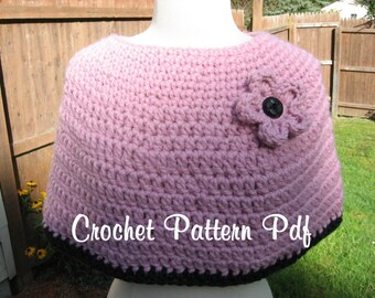 3 Hour Chunky Crochet Caplet, pdf Pattern, Instant Download Available