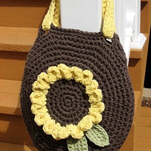 Sunshine on My Shoulder, Sunflower Bag Crochet Pattern Pdf