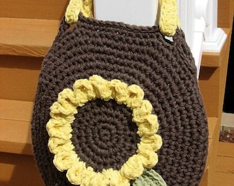 Sunshine on My Shoulder, Sunflower Bag Crochet Pattern Pdf