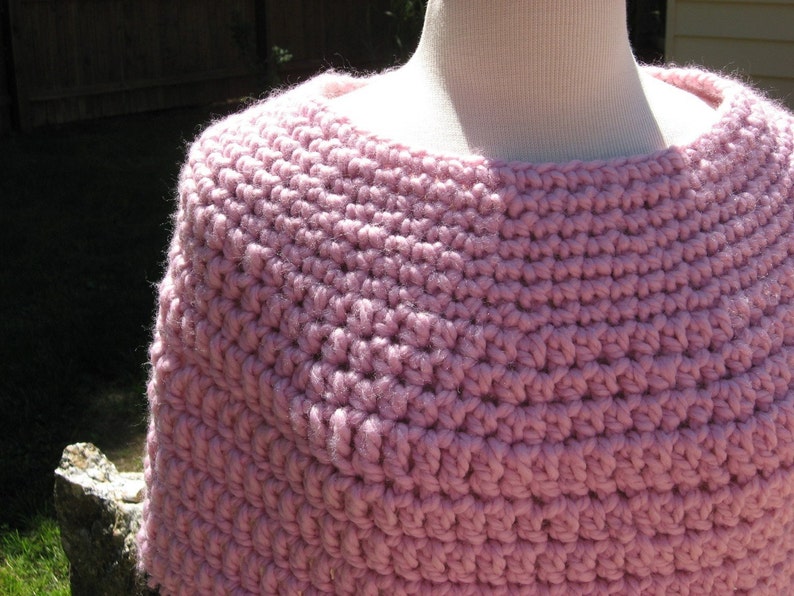 Crochet Caplet, 3 Hour Chunky Crochet Caplet, PDF Pattern image 1