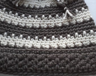Hot Chocolate Vanilla Swirl Crochet Hat and Scarf Pattern (PDF)