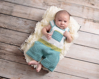 Crochet Pattern, Baby Overalls ,Instant download available,Pattern sizes included- 0-3mos, 6mos,12mos, 24mos