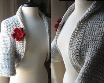 Simple to Make Elegant Crochet Shrug with Flower Blossom Pattern  pdf