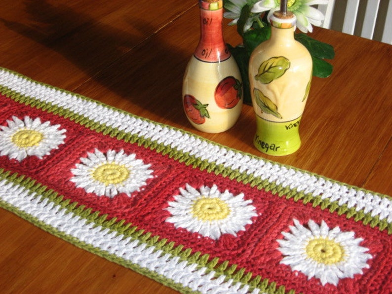 Tuscan Inspired Crochet Table Runner Patterncrochet Pattern Etsy