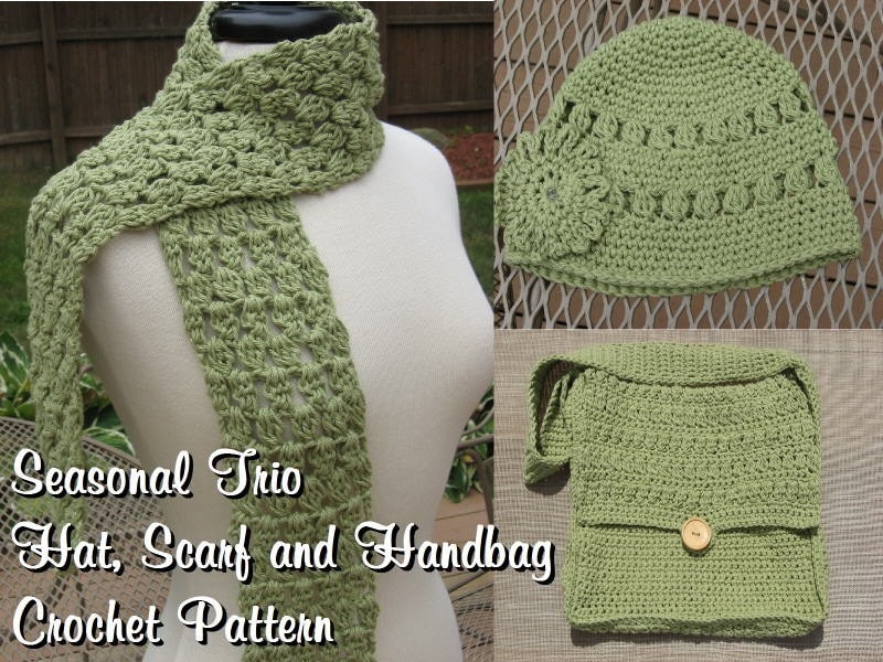 crochet hat scarf combo pattern