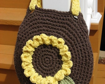 Sunshine on My Shoulder, Sunflower Bag Crochet Pattern Pdf, Instant pattern download