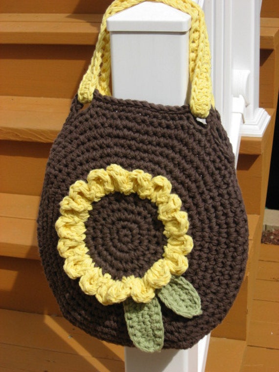 crochet sunflower bag