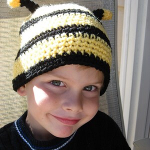 Busy Little Bee Bumble Bee Crochet Hat Pattern Pdf 5 Sizes, Newborn ...