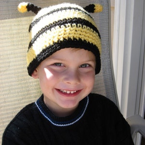 Busy Little Bee Bumble Bee Crochet Hat Pattern Pdf 5 Sizes, Newborn ...