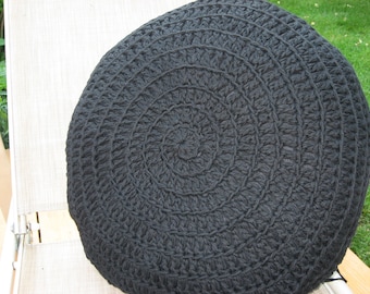Large Spiral Crochet Pillow Pattern: Floor Cushion DIY (Instant Download)