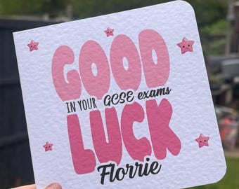 Personalised GCSE Good Luck Card