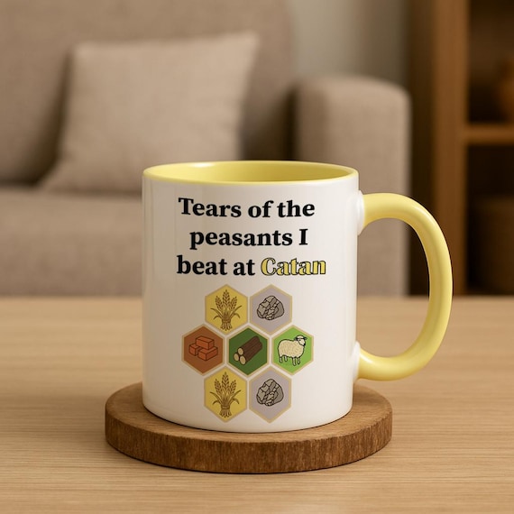 Funny Catan Mug: Tears of the Peasants - Board Game Gift