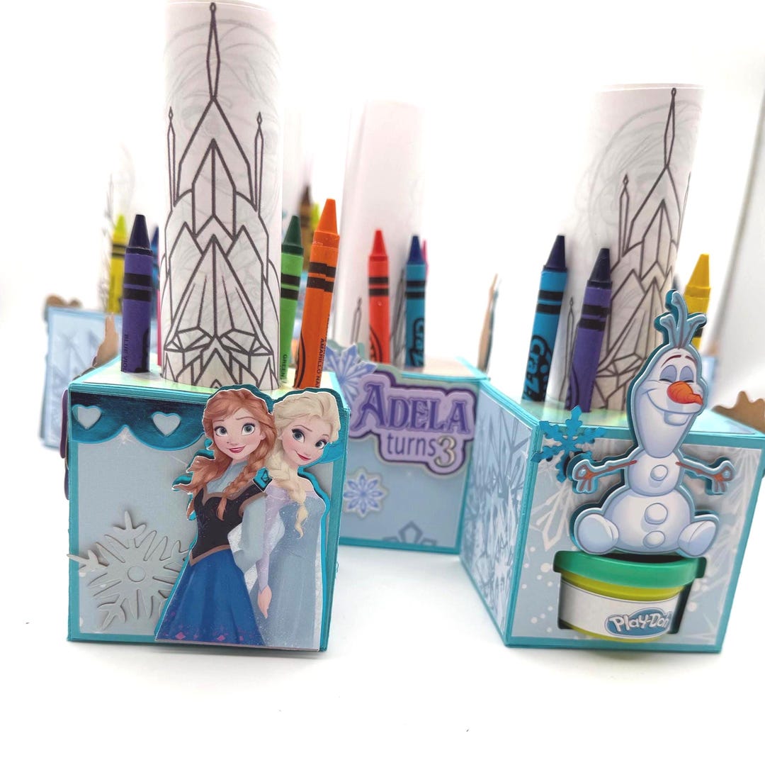 Frozen Activity Box Party Decor : Elsa and Anna, Olaf , Winter Princess ...