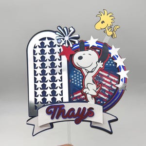 Personalized Snoopy Cake Topper: Charlie Brown Birthday Party, Peanuts