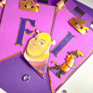 Princess Birthday Banner: Customizable Shrek and Fiona Party Decorations , Green Monster theme.
