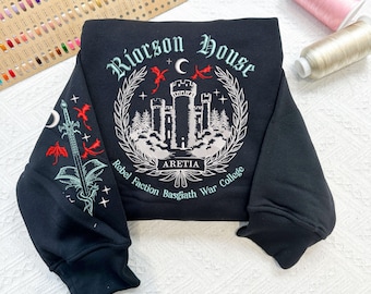 Xaden Riorson Embroidered Sweatshirt: Dragon Rider Bookish Hoodie