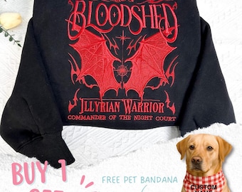 Lord Of Bloodshed Embroidered Sweatshirt: ACOTAR Cassian Night Court