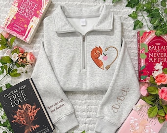 The Archer and The Fox Embroidered Sweater, Once Upon A Broken Heart Hoodie, Bookish Sweatshirt