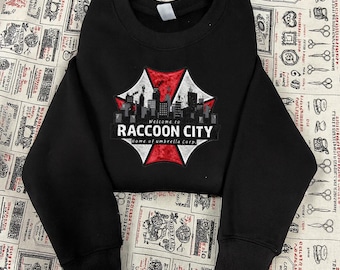 Bluza z kapturem Raccoon City Umbrella Corporation, haftowana bluza Resident Evil, odzież dla graczy survival horror