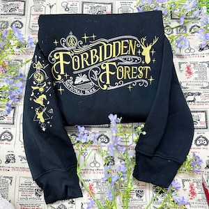 Embroidered Forbidden Forest Sweatshirt: National Park Wizard Hoodie