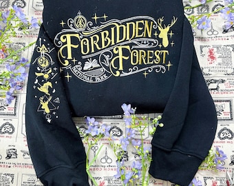 Embroidered Forbidden Forest Sweatshirt: National Park Wizard Hoodie