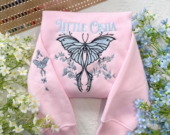 Embroidered Romantasy Book Sweatshirt: Quicksilver Little Osha, Saeris Fane