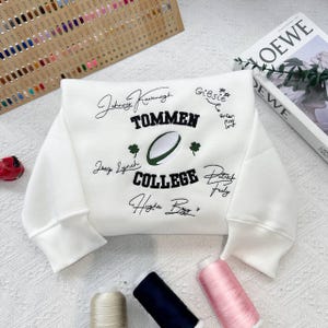 Vintage Tommen College Embroidered Sweatshirt, Boys of Tommen, Binding 13, Book Merch, Booklovers Gift Johnny Kavanagh Lynch Joey