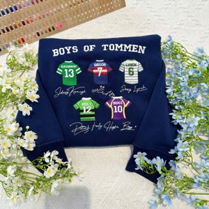 Retro Tommen College Embroidered Sweatshirt, Boys of Tommen Tee, Binding 13, Book Merch Shirt, Booklovers Gift Johnny Kavanagh Lynch Joey