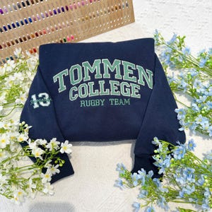Tommen College Ruby Team Embroidered Sweatshirt, Binding 13, Booklovers Gift Johnny Kavanagh Lynch Joey, Boys of Tommen Merch
