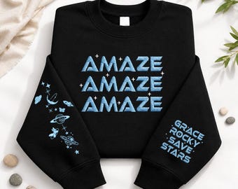 Bluza/bluza z kapturem z haftem "Hail Mary" - projekt "Amaze Amaze Amaze", prezent książkowy