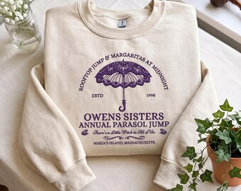 Witchy Embroidered Sweatshirt, Owens Sisters Parasol Jump Shirt, Midnight Margaritas Sweater, 90s Movie Fan Gift, Witch Lover Gift