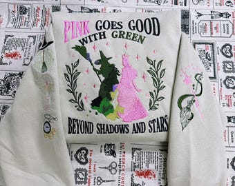 Wicked Embroidered Sweatshirt: Defy Gravity, Wizard Movie Fan