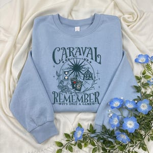 Embroidered Caraval Book Sweatshirt, Gift for Readers Stephanie Garber Merch Caraval Series Fan Booktok Merch Jacks Prince of Hearts Tee