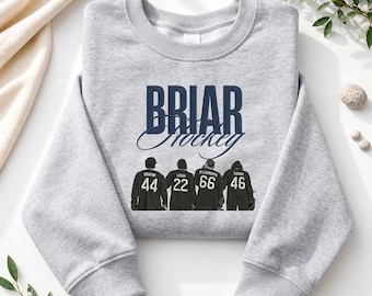 Briar Hockey Embroidered Sweatshirt, Briar University Inspired Shirt, Off Campus Series Hoodie, Bookish Gift