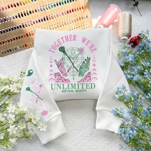 Vintage Embroidered Witch Sweatshirt: Wicked Broomstick Design