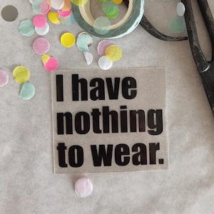 Iron-on patch, plotter, black, white, statement