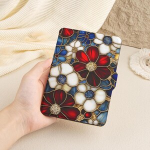 Stained Glass Kindle Case,Kobo Case,Kindle Paperwhite 12th 7"/11th 6.8"/10th 6" Cover,Kindle Fire HD,Kindle Clear Back,Kobo Clara/Libra Case